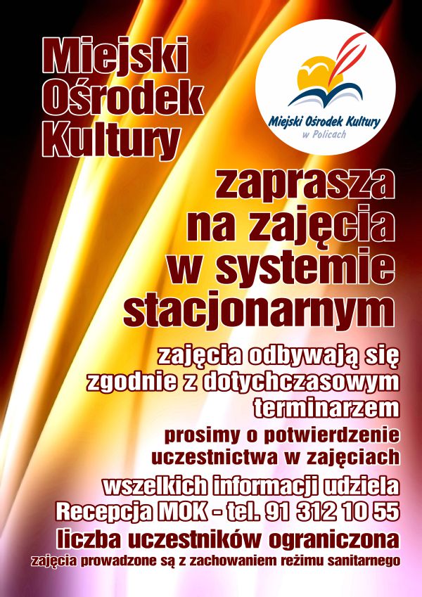 Plakat zapowiadający wznowienie zajęć w systemie stacjonarnym